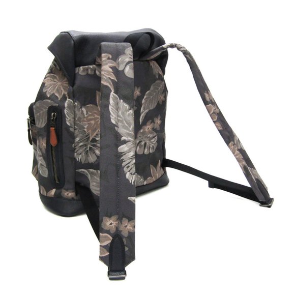 Coach Hawaiian F72083 Unisex Leather,Canvas Backpack Beige,Gray,Navy - Picture 2 of 10